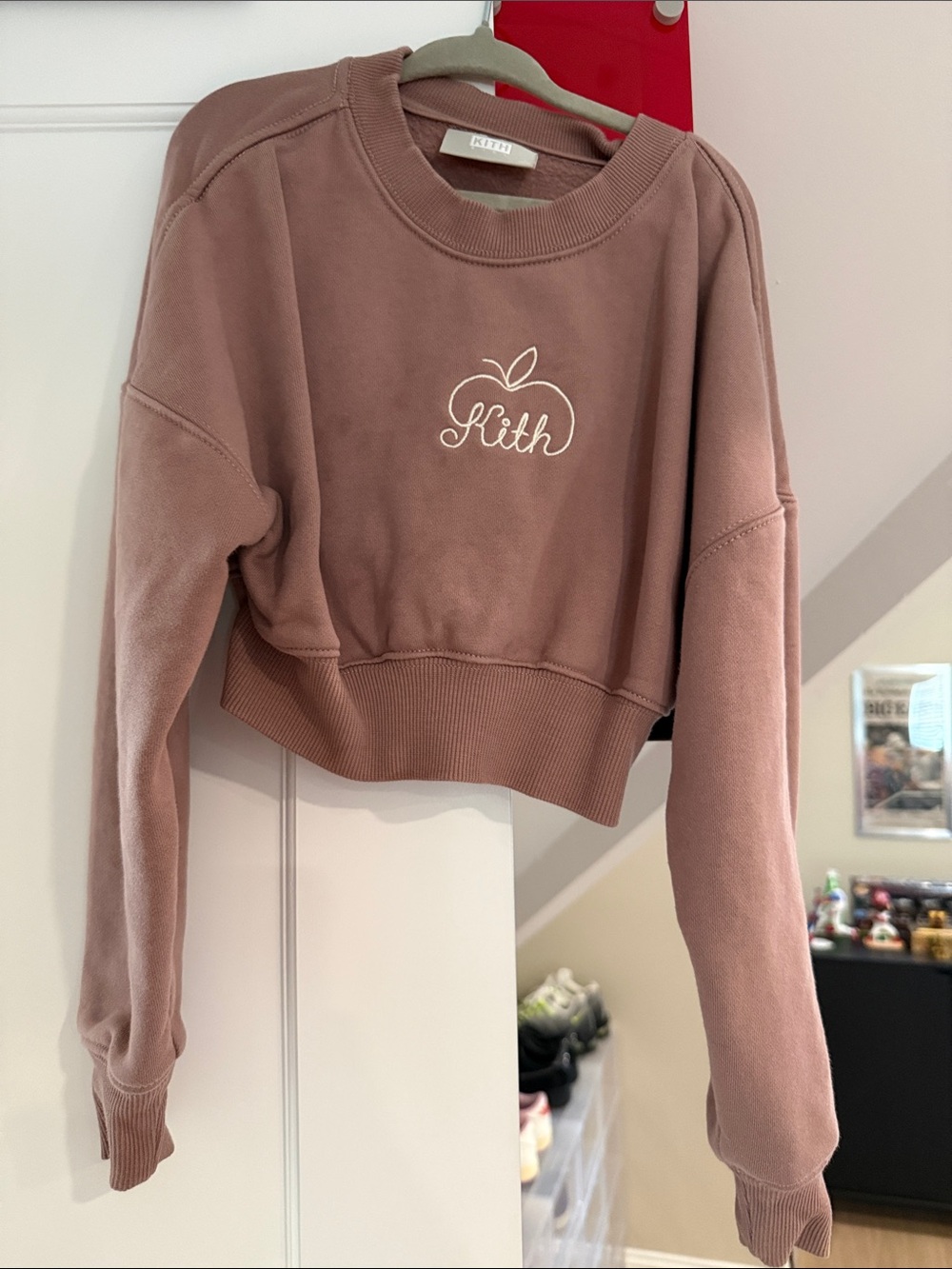 Kith Mauve Cropped Crewneck Sweatshirt